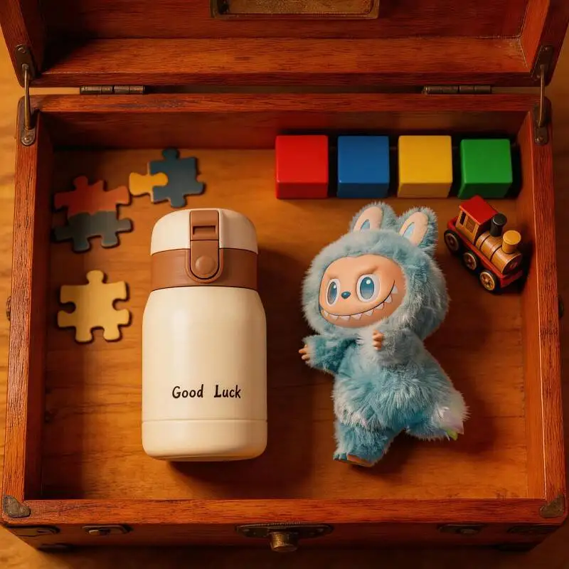 

POP MART THE MONSTERS Forward High Energy Series LABUBU Doll Light Thermos Flask Ultra Lightweight Insulated Cup No Burden