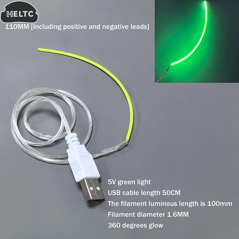 1PCS DC5V Parti della lampada Diodo LED Filamento flessibile DC 5V USB LED 360 °   Lampadina Edison creativa pieghevole luminosa