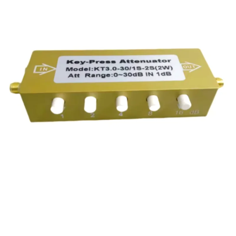 1PC DC-3GHz 2W 5W SMA key adjustable signal attenuator 30/60/90dB 1dB step adjustable attenuator RF both sides IN/OUT SMA Female