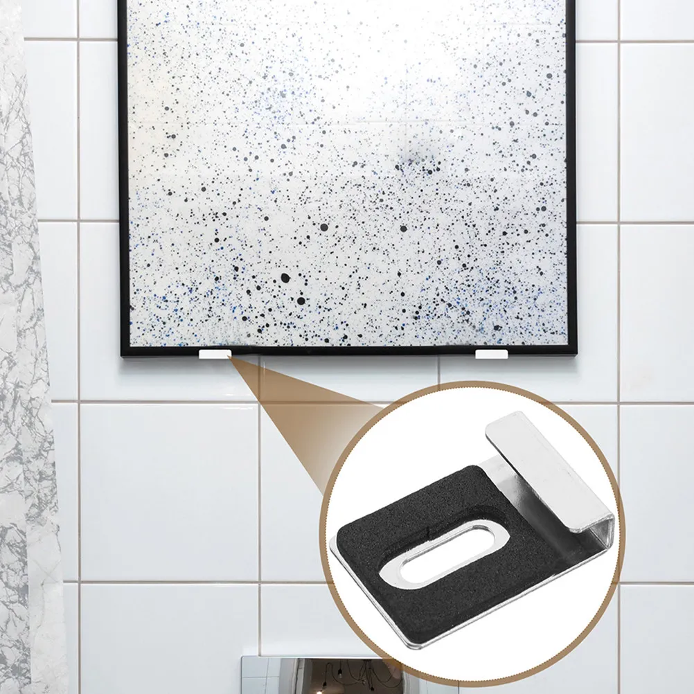 

Комплект из 8 зажимов для зеркал, кронштейнов для стекла, держателей для полок, фурнитуры для крепления зеркал в ванной, кронштейнов для крепления стекла