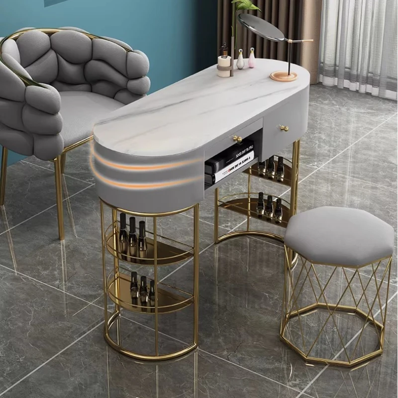 

Nordic Marble Manicure Table Modern Minimalist Iron Art Storage Manicure Tables Designer Commercial Furniture Mesa De Uñas FYNT
