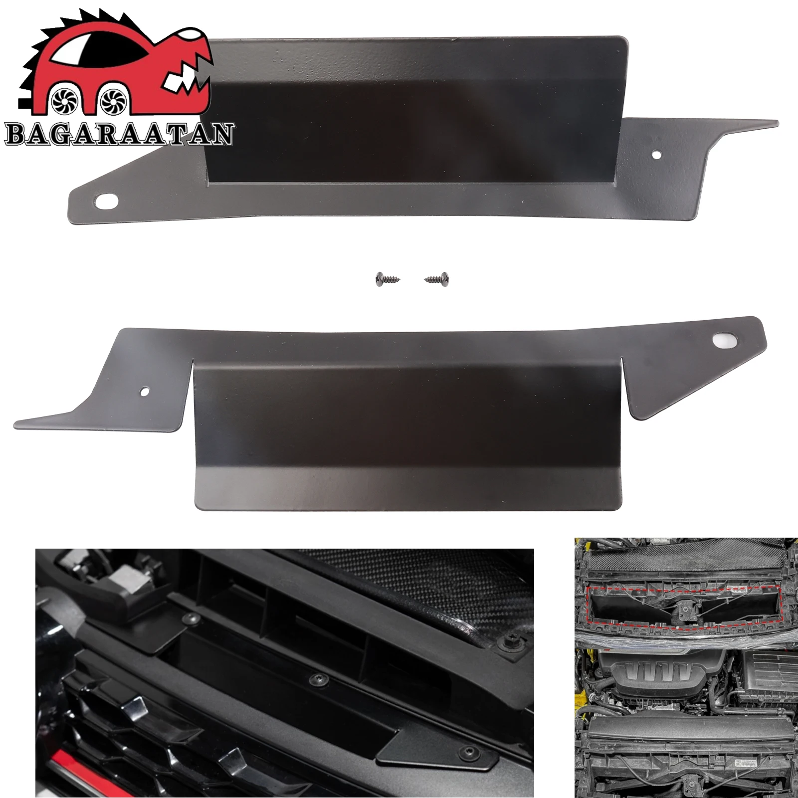 Air Baffle Duct Kit Additional For VW Golf MK7 GTI / GTD / R Performance Max Grille Intake Pre-Facelift Only
