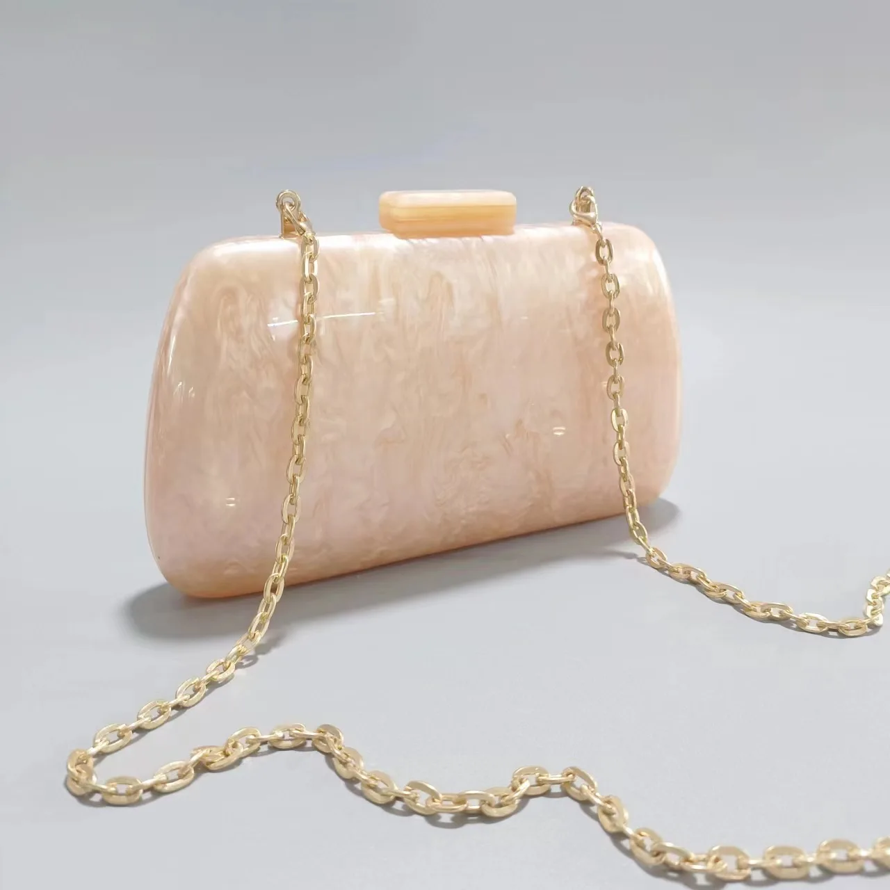 

New Fashionable Women's Acrylic Clutch Chain Bag for Dinner Party Wedding Shoulder Crossbody Handheld Purse