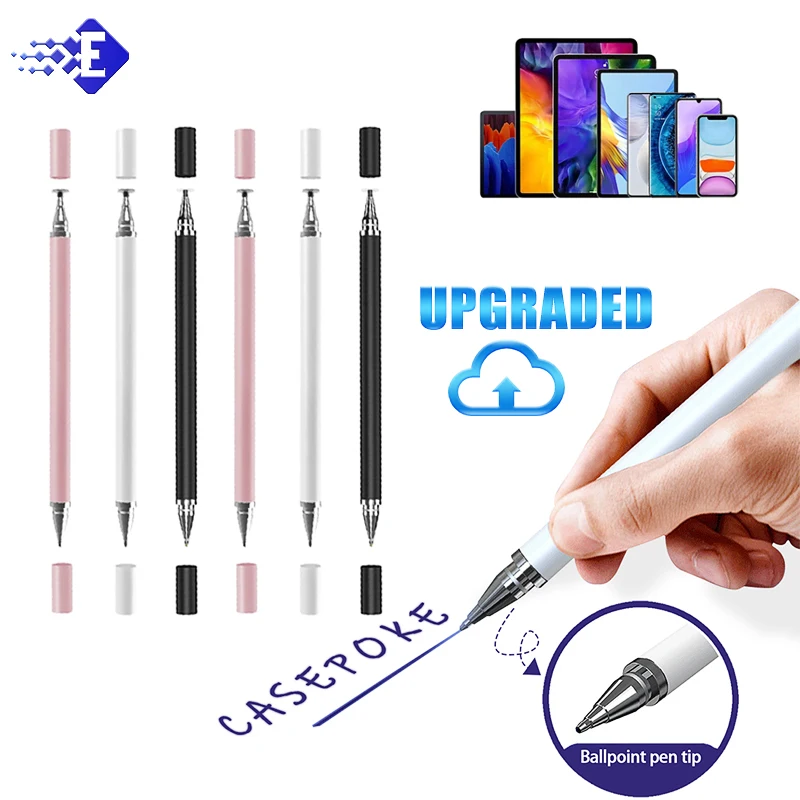 2 IN 1 Stylus Pen For Cellphone Tablet Capacitive Touch Pencil For Phone Universal Android Mobile Phone Pencil Touch Screen