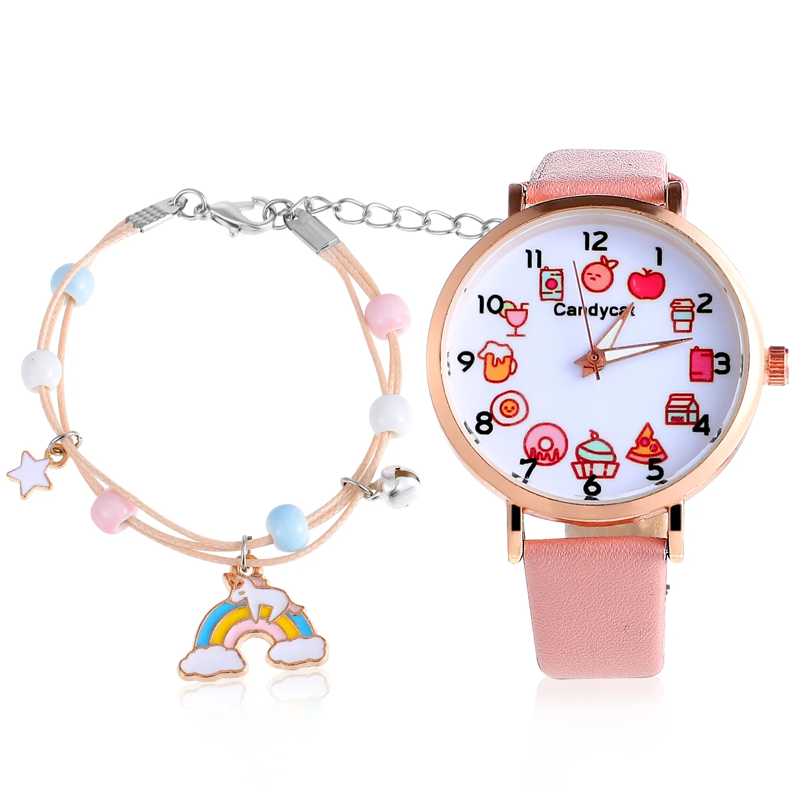 Quartz Fruit Dial Watch Kinderhorloges Peuterkast Materiaal Legering Kinderen voor meisjes