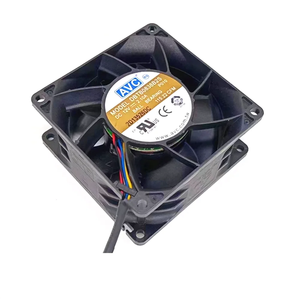 Nowy 80mm szybki przepływ powietrza CFM 12V podwójne łożysko kulkowe wentylator chłodzący PWM komputer PC,80x80x38mm 10000RPM obudowa potężna chłodnica