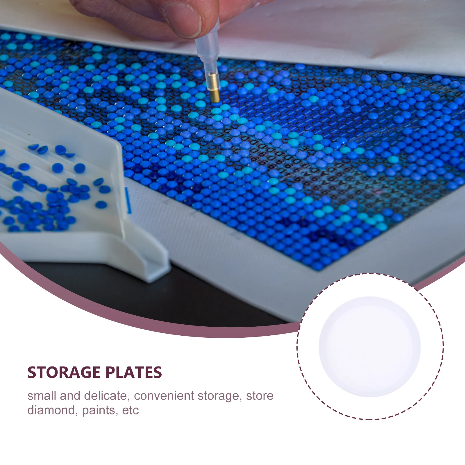 

80pcs Diamond Art Rhinestone Storage Plates Premium Plastic Durable Diamond Beads Holder For Diy Nail Art Jewelry Pigment