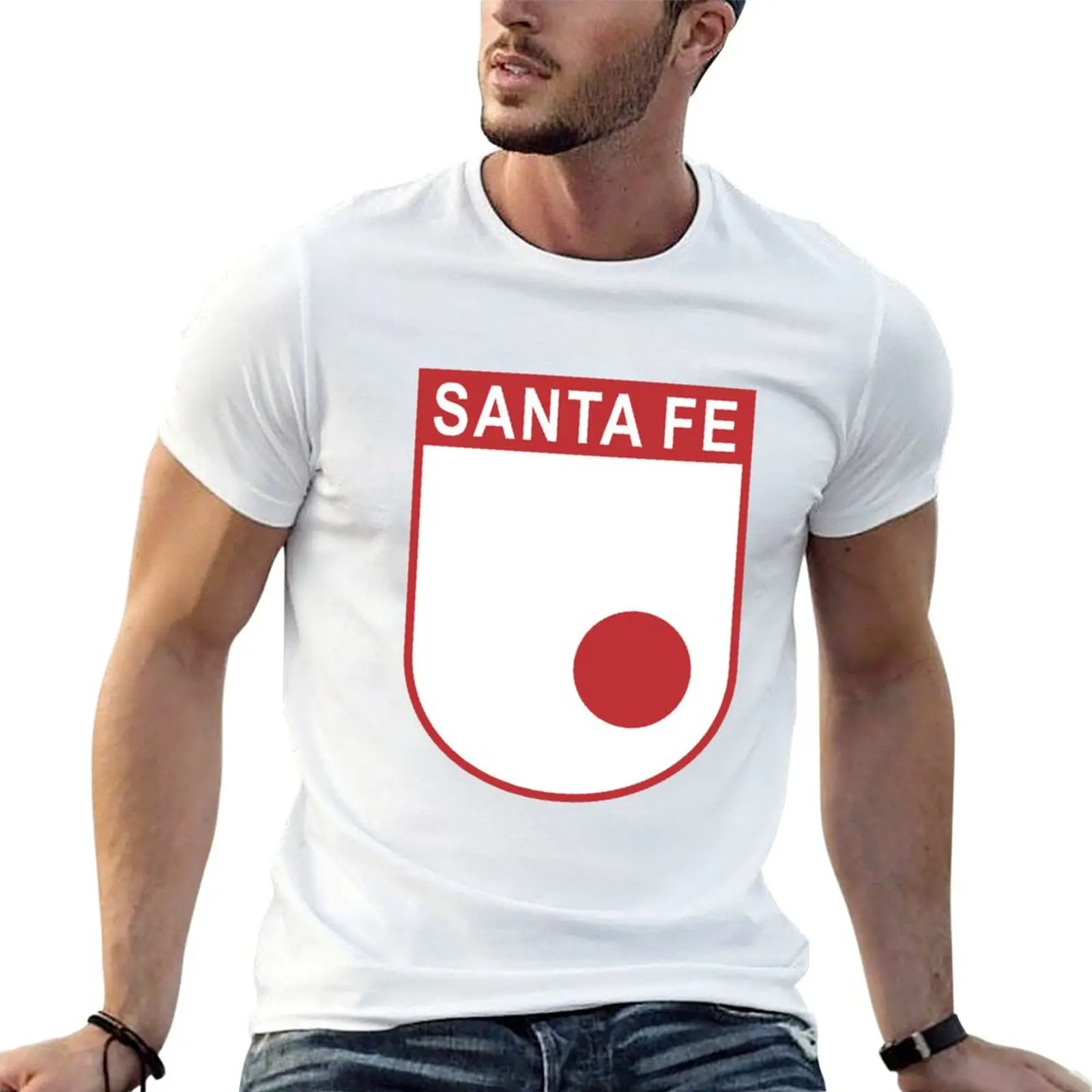 Camiseta del Club Independiente Santa Fe, camisetas de anime para hombre, camisetas divertidas, camisetas de algodón con estampados, camiseta