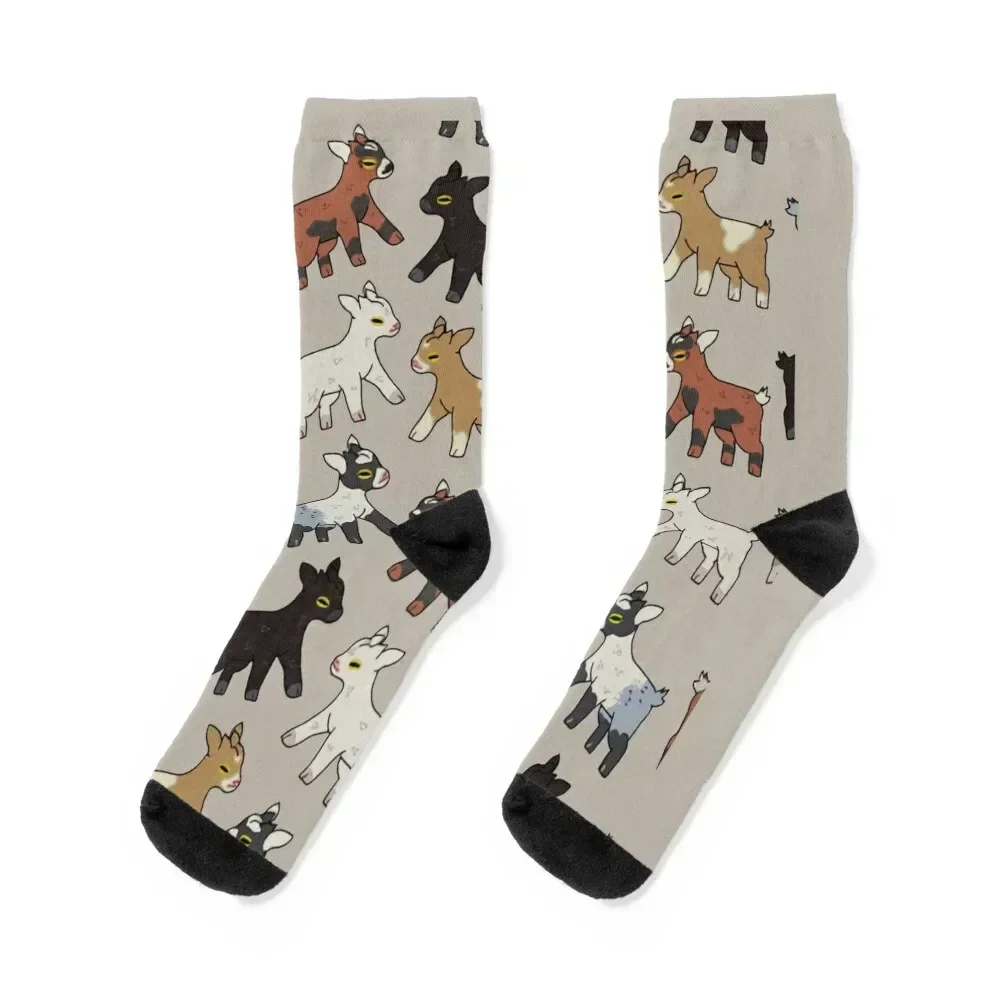 

Baby Goats On Baby Goats Pattern Socks soccer anti-slip japanese fashion christmas gift Christmas Boy Socks Women's
