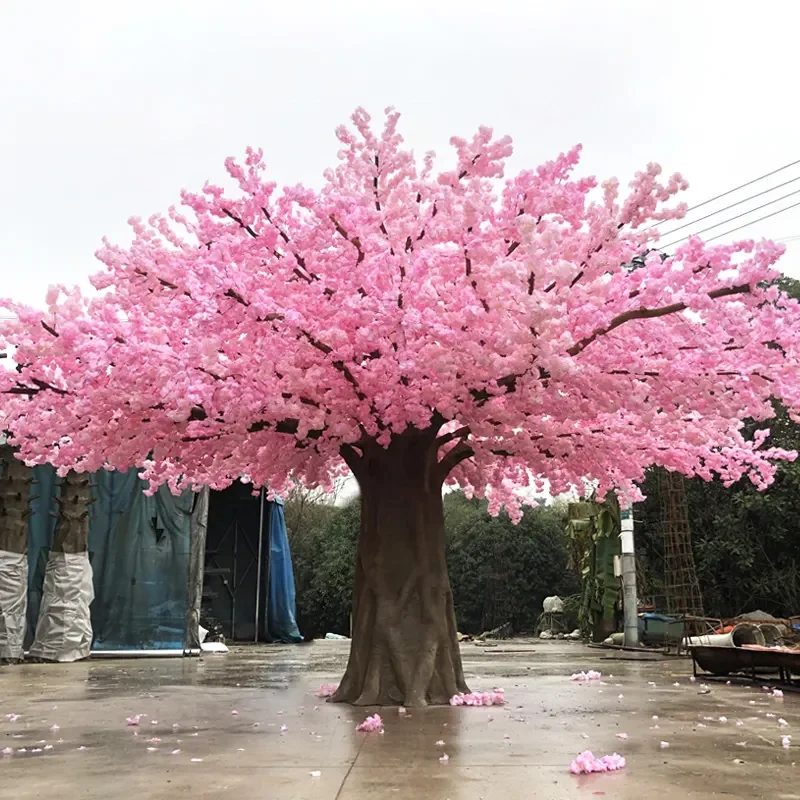 Wedding Events Decorations Table Tree White Pink Artificial Cherry Blossom Tree Indoor Outdoor 20ft Cherry Blossom Tree