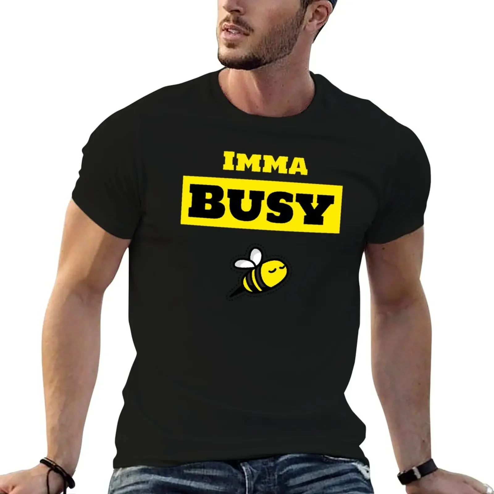 Imma Busy Bee T-Shirt anime stuff anime clothes heavyweights graphic t shirt vintage black t shirts for men