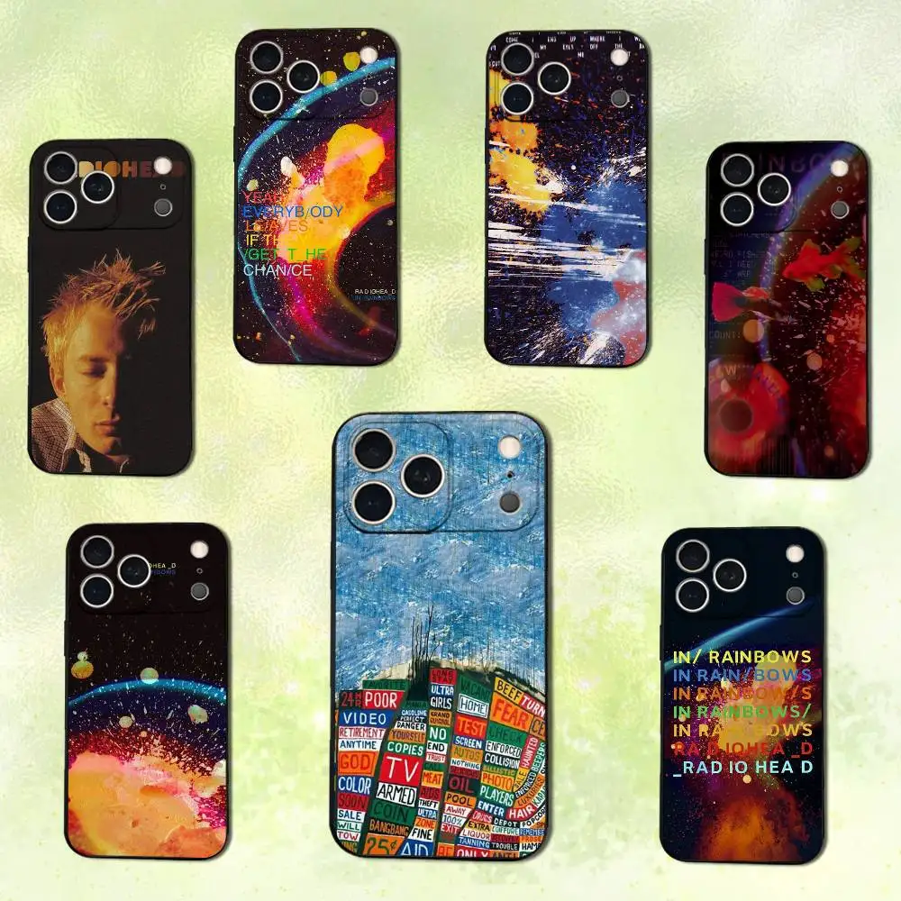 

Band R-RadioHead R-RainBows Phone Case For iPhone 14,13,17,12,11,16,15,Plus,Pro Max,XS,X,XR,SE,Mini,Soft Silicone Black Cover
