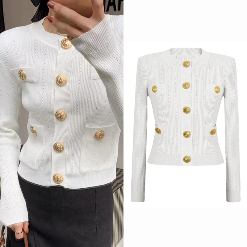 

Свободный вязаный повседневный длинный свек, круглый открытый кардиган, свитер, модный цельный свитер для поездок на работу, осень 2021, чистый цвет