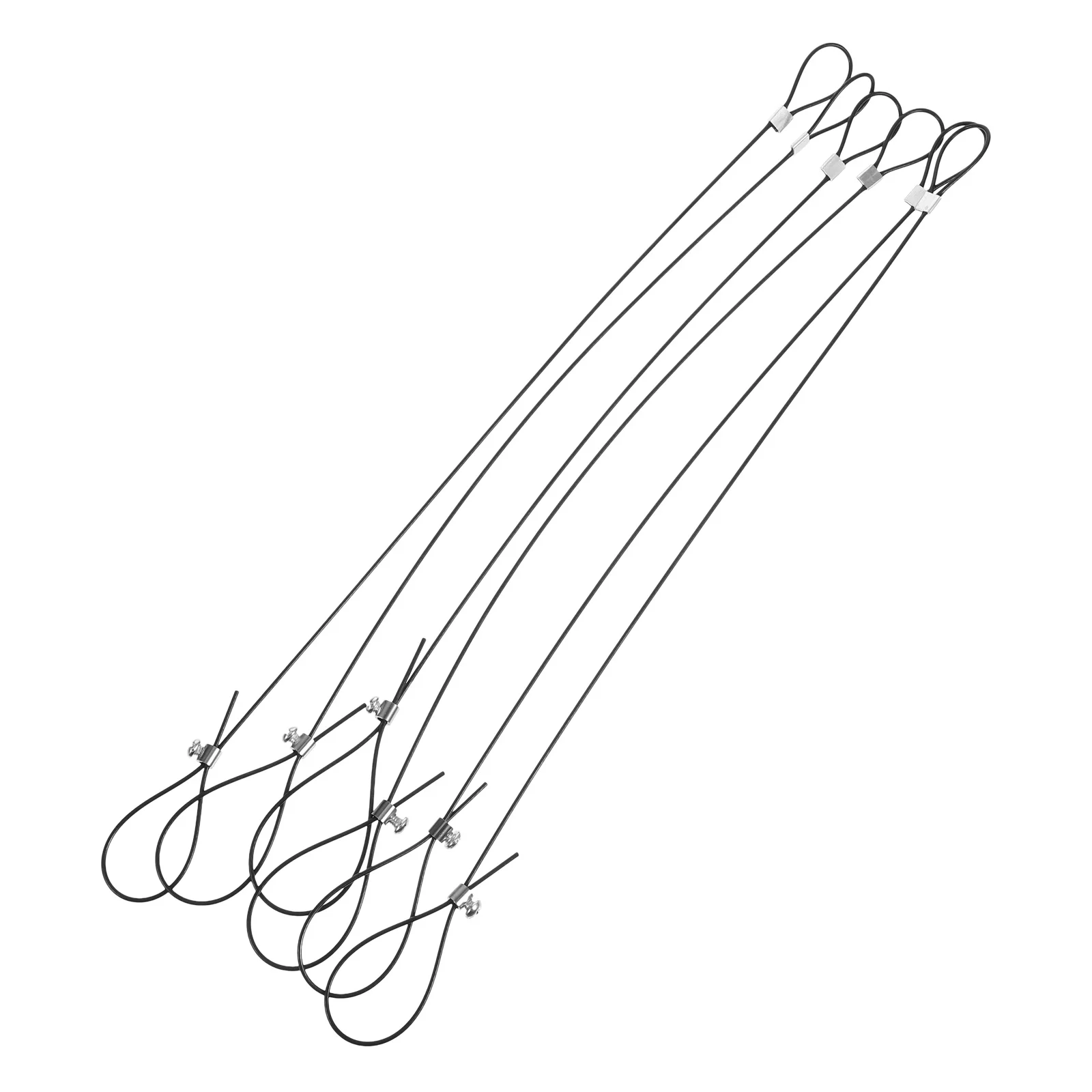 

6Pcs Black Gate Latch Cable Pull Anti-Fall Rope Adjustable Hanging Wire Pendant Light Fence Gate Lock Pull Cord Hardware