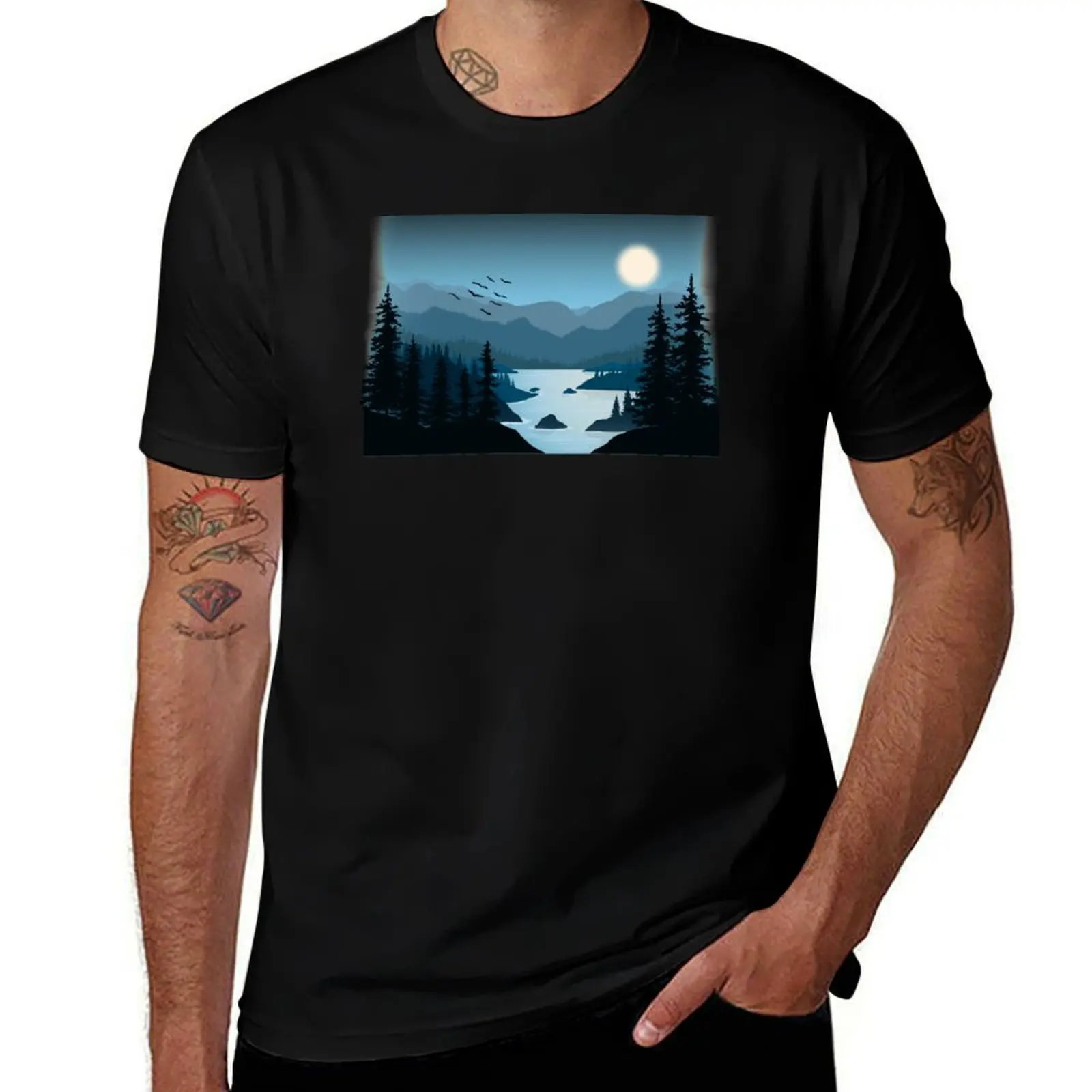 Evening Solace T-Shirt Summer Casual Loose T-Shirt