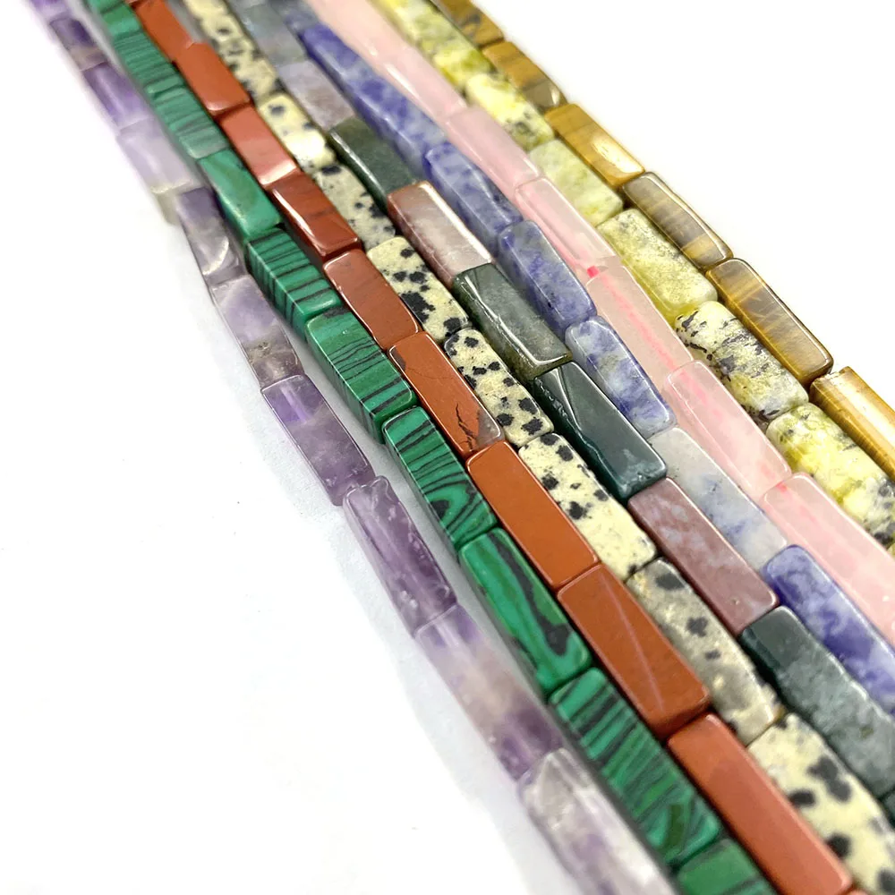 

Rectangular Natural Stone Beads 4x13mm Amethyst for DIY Jewelry Making Necklaces Bracelets Earrings Jewelry Accessories 15Inches