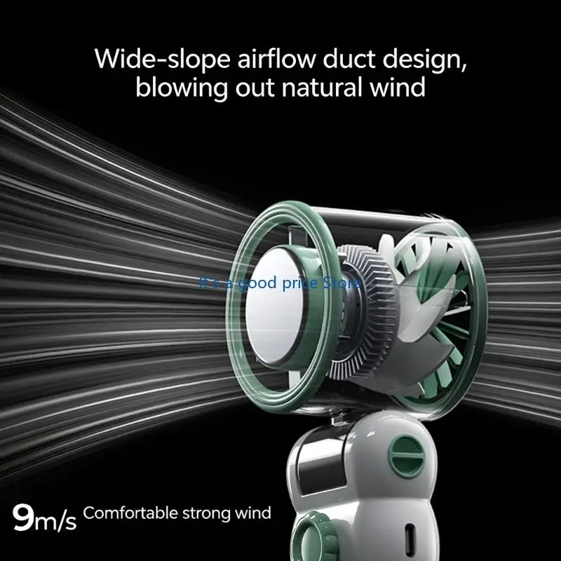 Portable Neck Hanging Fan 4500mAh Battery 18H Running time Foldable Handheld Fan