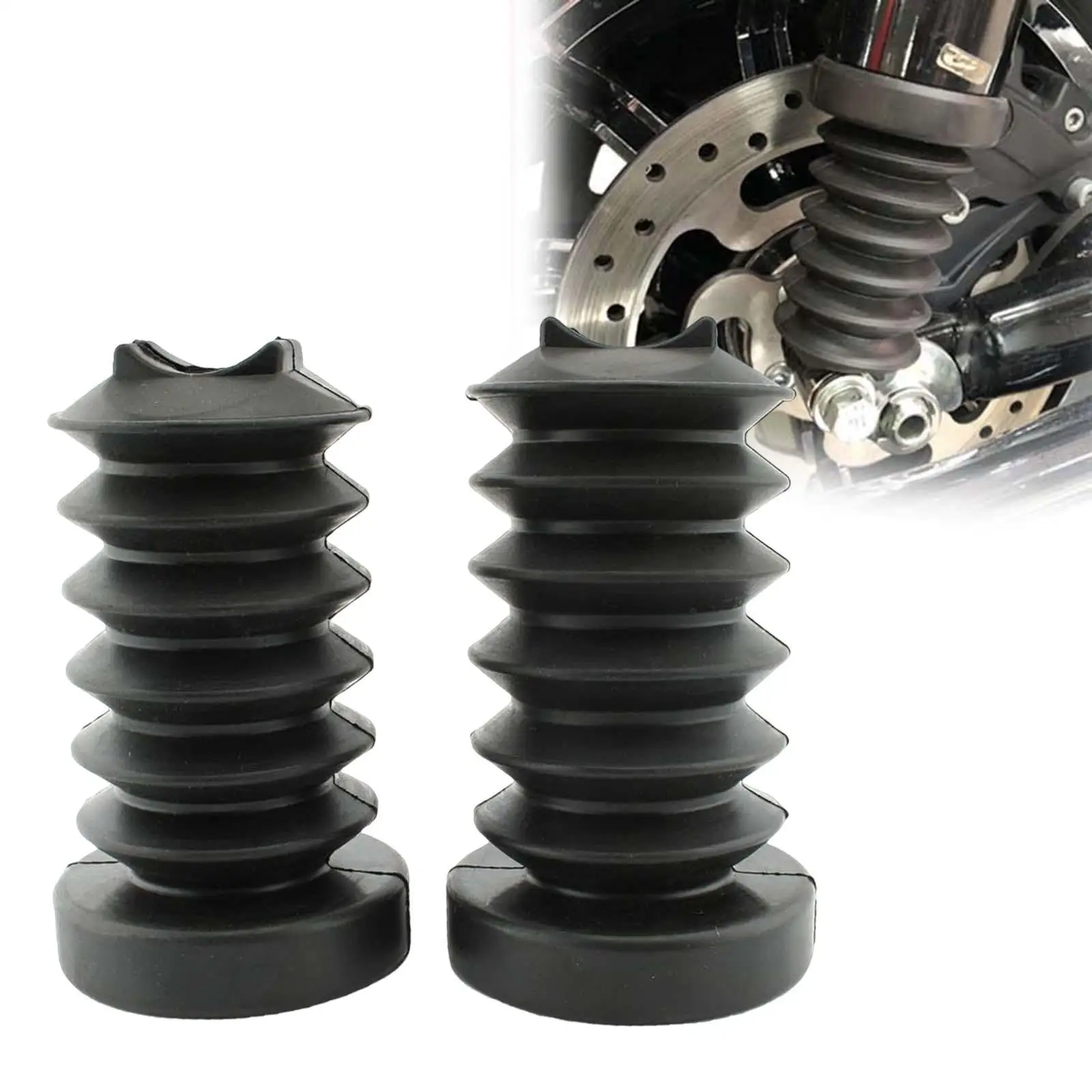 

2Pcs Motorcycle Rear Shock Absorber Fork Cover for Touring, to Keep Inner Shocks