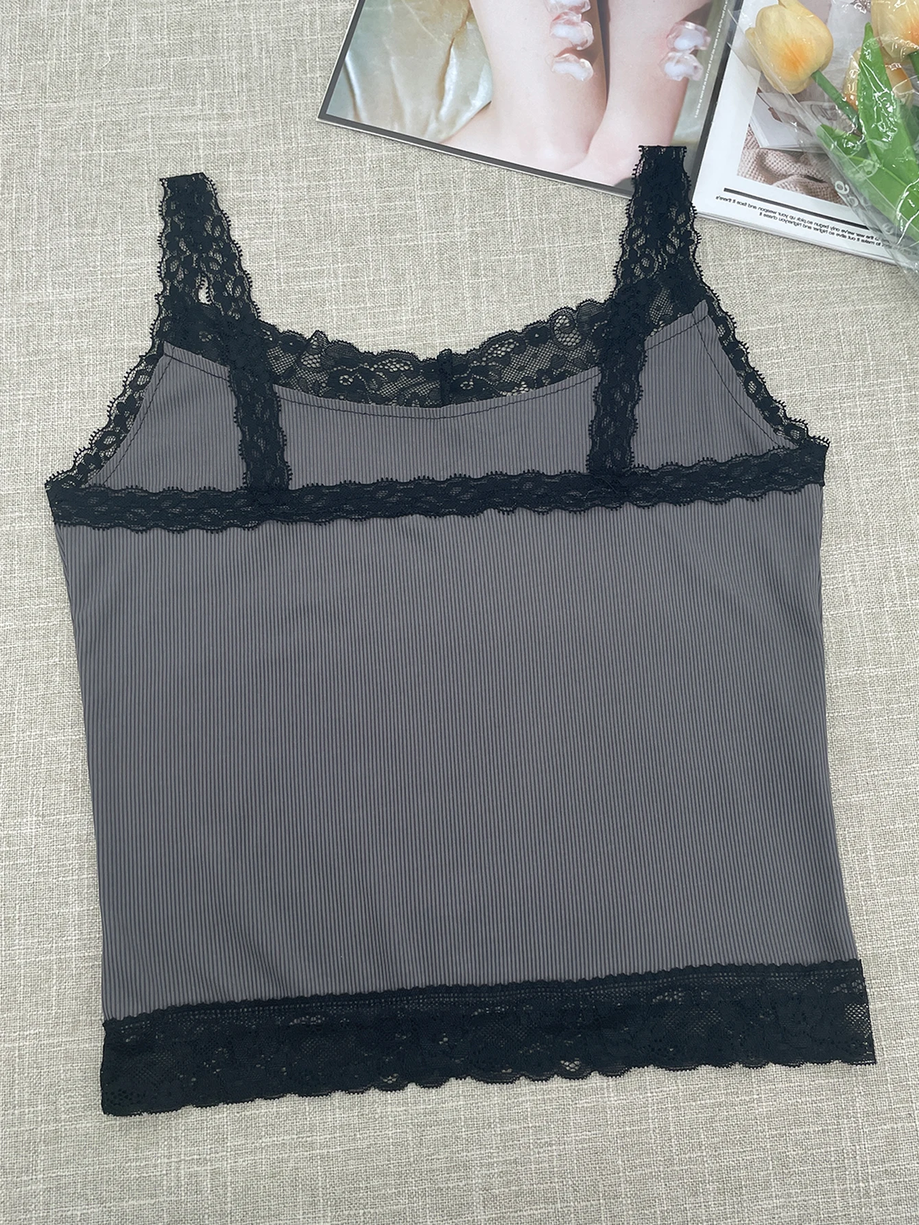 Y2k Harajuku Punk Stars Printed Lace Casual Crop Tops Fashion Summer U Neck Sexy Hot Girl Tank Tops 2026 Street Style Baby Tees