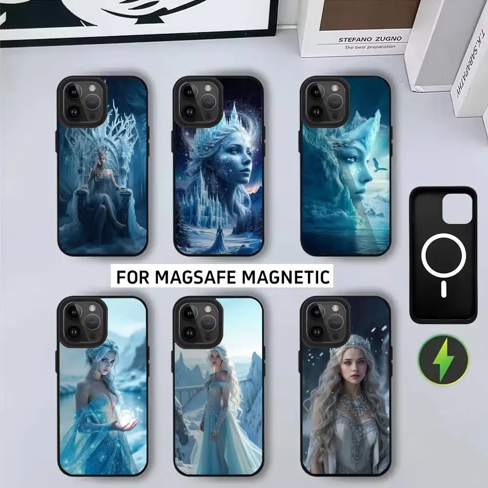 

Beautful Ice Q-Queen Phone Case For iPhone17,16,15,14,13,12,11 Plus,Pro Max Magnetic For Magsafe Wireless Charging