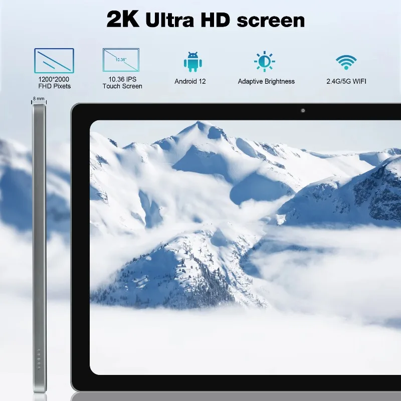 Veidoo 10.36 Inch Android Tablet PC 10.4 Inch 2K Screen Wifi 4G Octa Core 6GB 128GB MTK Processor New with  Card