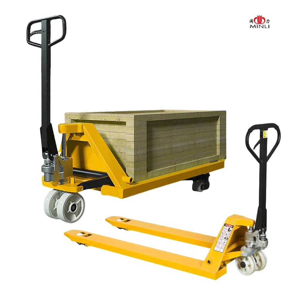 

Pallet Handling Equipment MINLI Pallet Jack Manual Forklift 3 Ton Hydraulic Manual Stacker Manual Material Lift High Efficiency