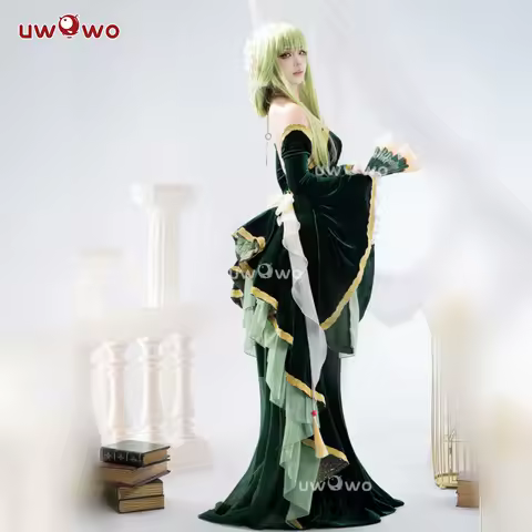 IN STOCK UWOWO C.C.Cosplay Anime Codee Geasss:C.C. CC Court Style Gown Cosplay Costume Halloween Costume