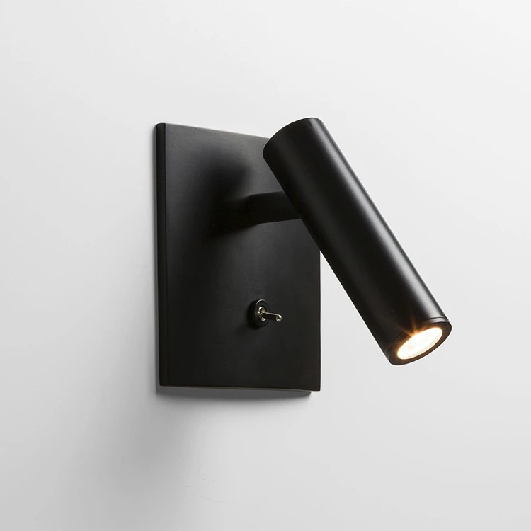 Ingebouwde LED Wandlamp met Schakelaar Verstelbare Hotel Slaapkamer Hoofdeinde Leeslamp Nachtkastje Blaker Spotlight Armatuur AC100-220V