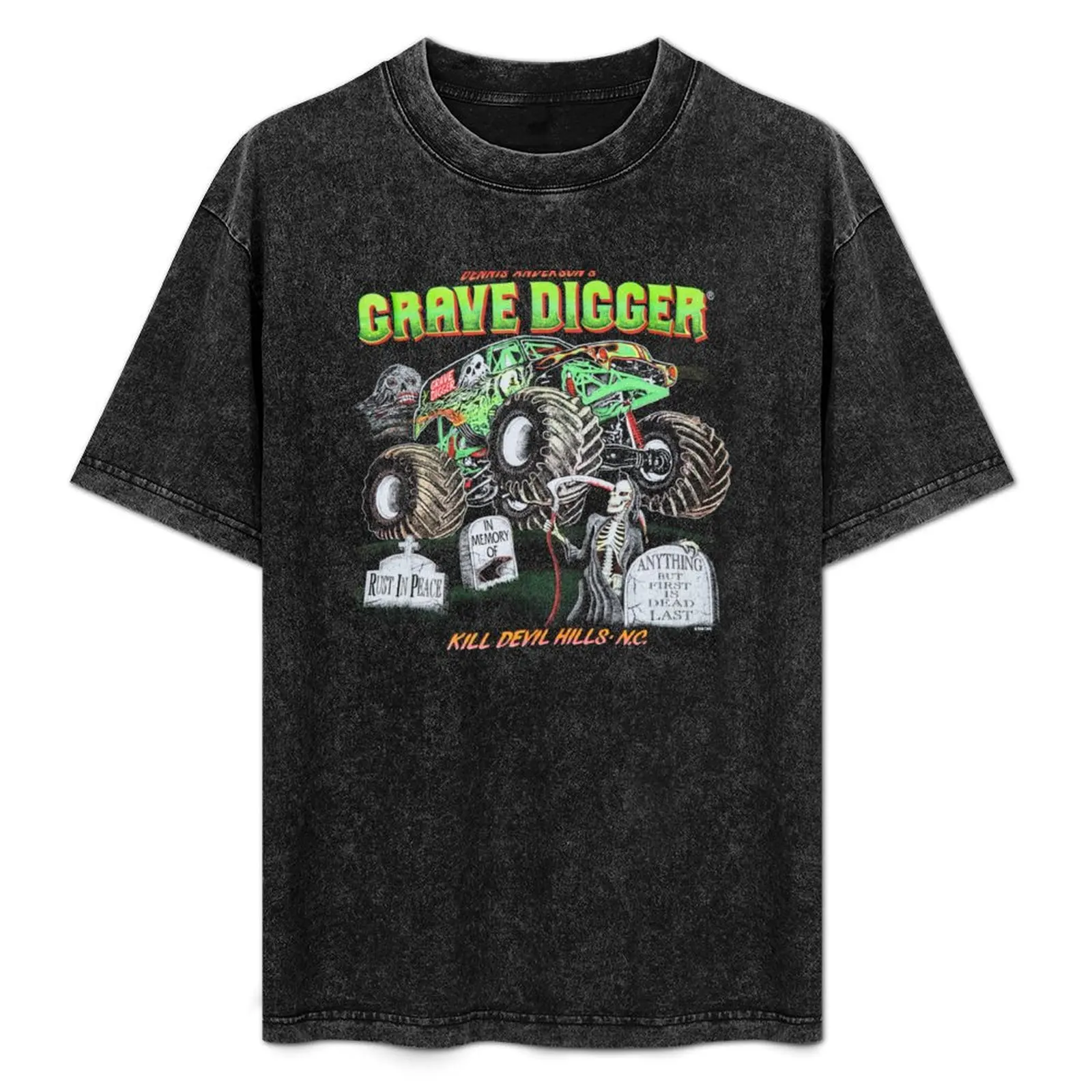 

Grave Digger Dennis Anderson Kill Devil Hills T-Shirt Basic Daily Outfit Short Sleeve Tee