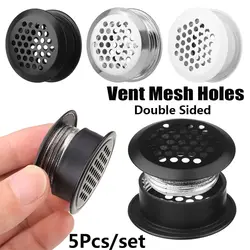 5pcs Home Double Sided Louver Ornaments Shoe Cabinet Vent Hole Vents Cover Air Vent Decor Ventilator Grille