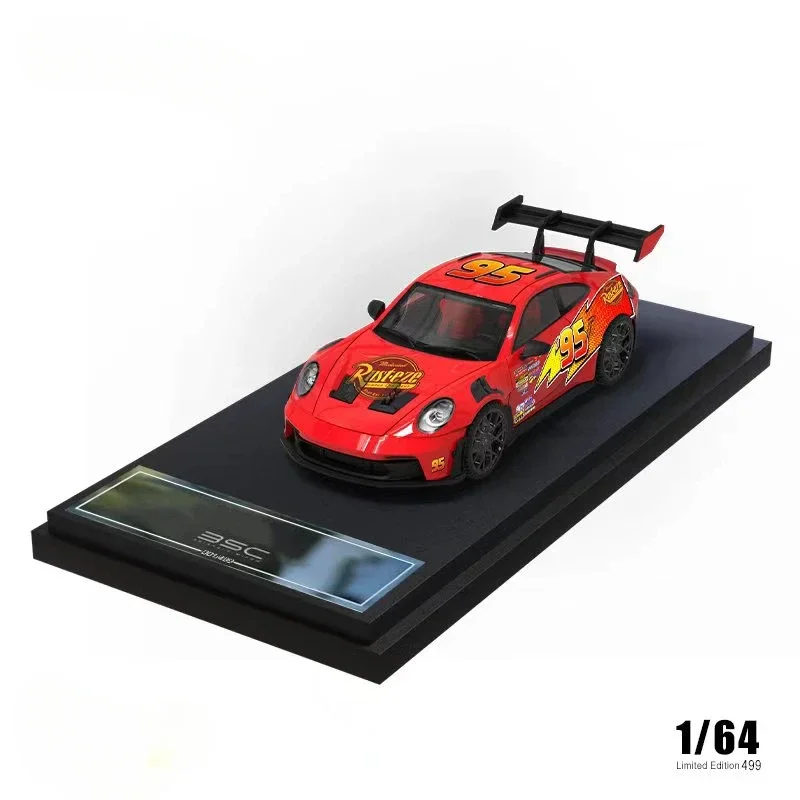 BSC 1:64 RWB 964 GT3RS lightning diecast diorama alloy car model limited edition set