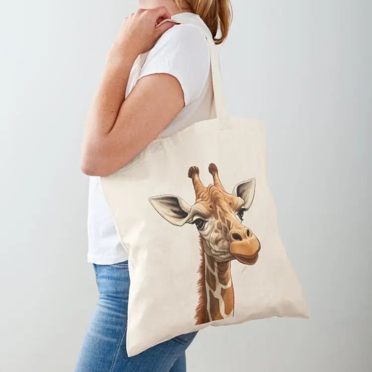 

Giraffe watercolor art Tote Bag bags woman 2025 Women's bags tote bag screen Shopper bag