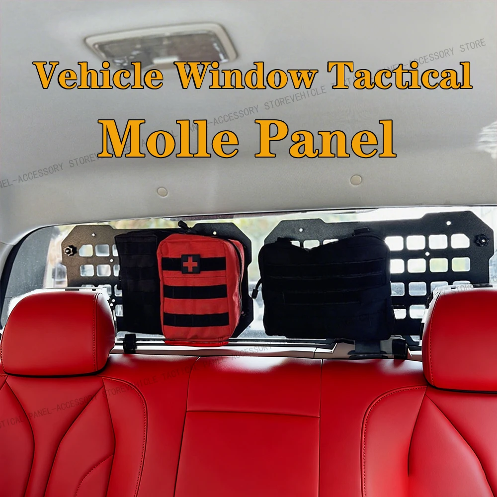 car Vehicle Window Organizer Tactical Molle Panel for Modular Storage Universal Pickup Truck Tailgate ABS alloy Interior