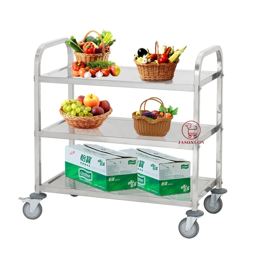 

Тележка для перевозки продуктов, 3-ярусная, для кейтеринга, гостиниц и ресторанов, коммерческая сервировочная тележка