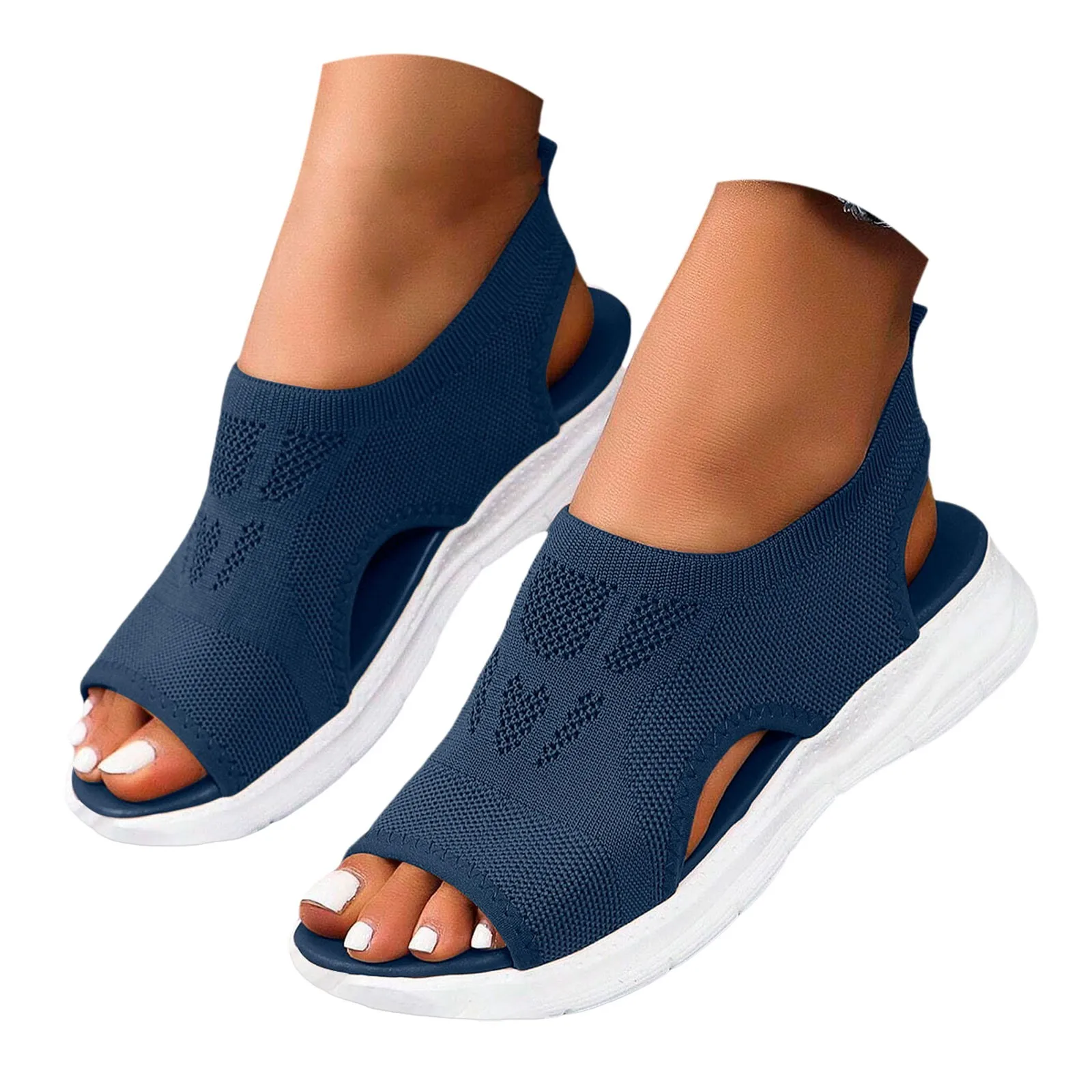 صنادل نسائية صيفية مقاس 8 صنادل نسائية لتقويم العظام قابلة للتنفس أحذية تنس مريحة للمشي #3