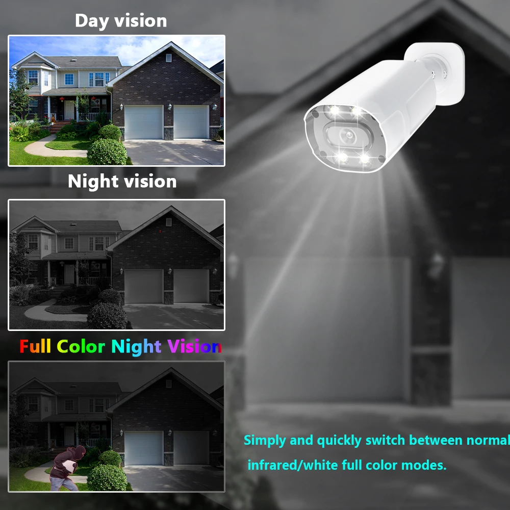 16CH 4K 8MP NVR POE CCTV 5MP Camera Security System Kit Two Way Audio Ai IP Camera Outdoor Color Night Vision Surveillance Set