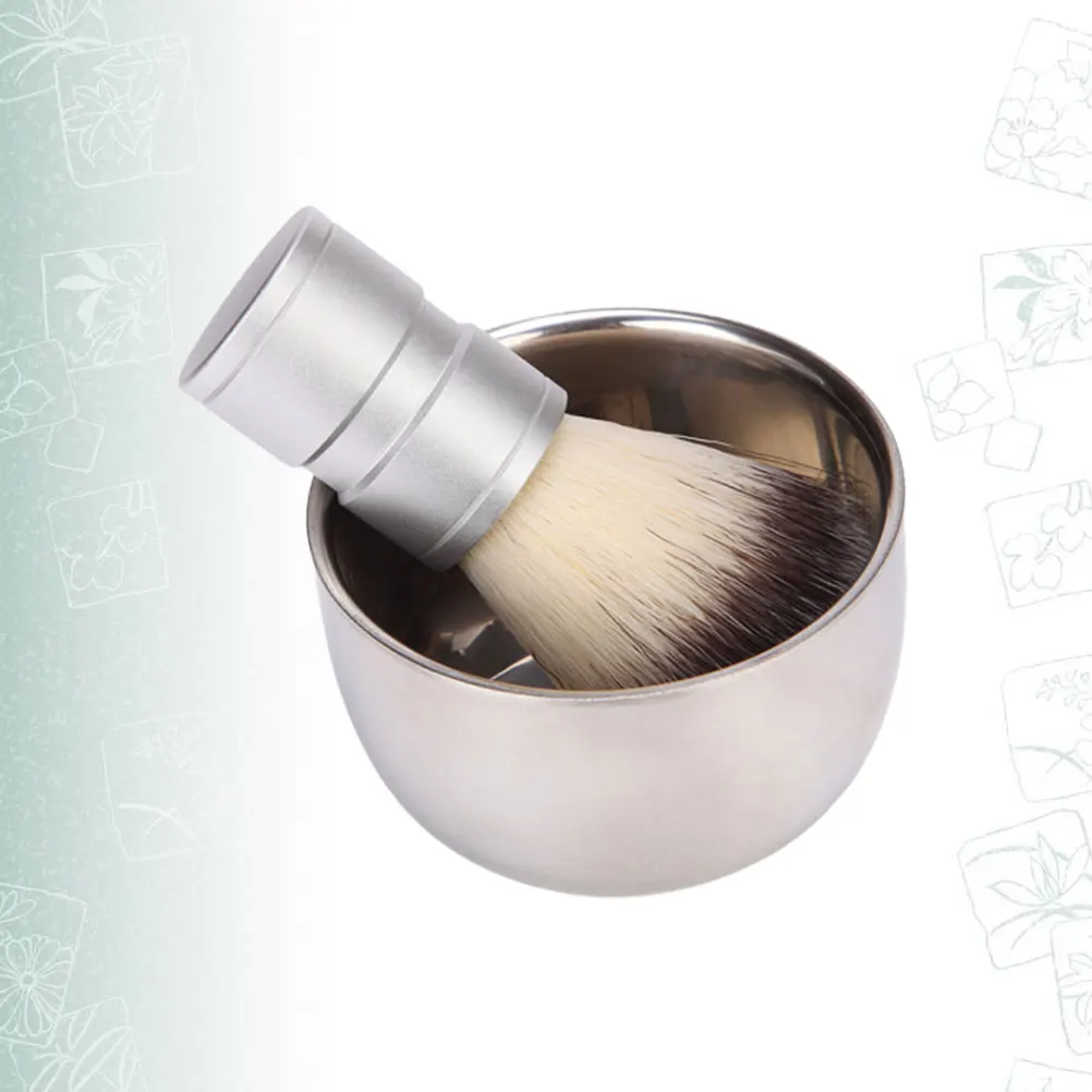 

Professional Shaving Brush Shaving Bowls Soap Bowl Prcatical Stainless Steel Beard Brush Set for Home