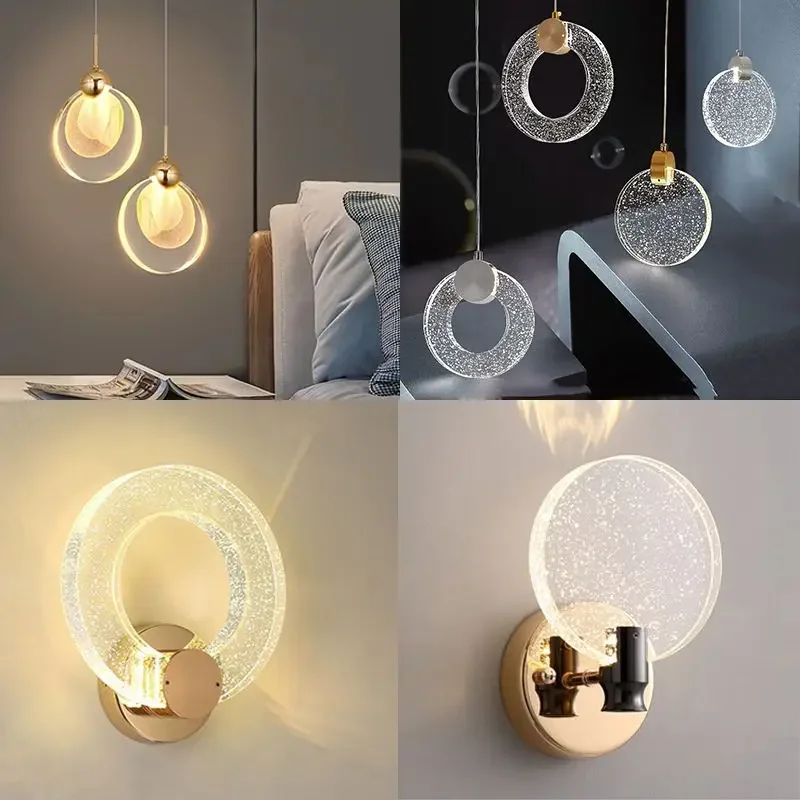 Nordic Creative Artistic Designer Bar Counter Display Window Crystal Light For Jellyfish  Bedroom Dining Room  Led Wall Light