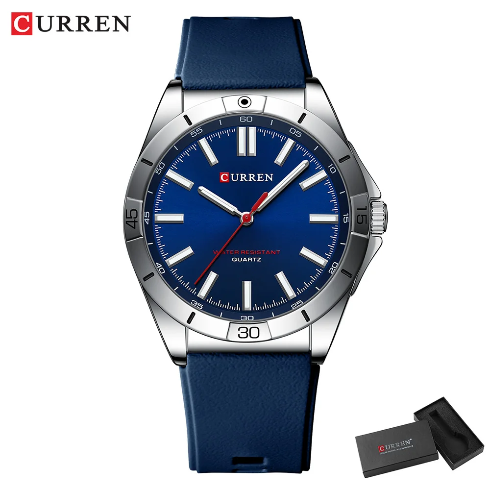 Curren neue mode armbanduhren sport wasserdichte uhren quarzt uhr übliche silikon armbanduhr für männer 2022 reloj hombre 6
