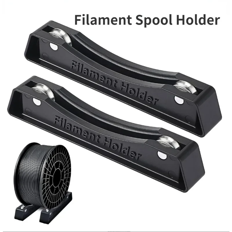 

2PCs Filament Spool Holder Consumables Shelves Supplies Fixed Seat for ABS PLA PETG 3D Printing Material Rack Tray Black