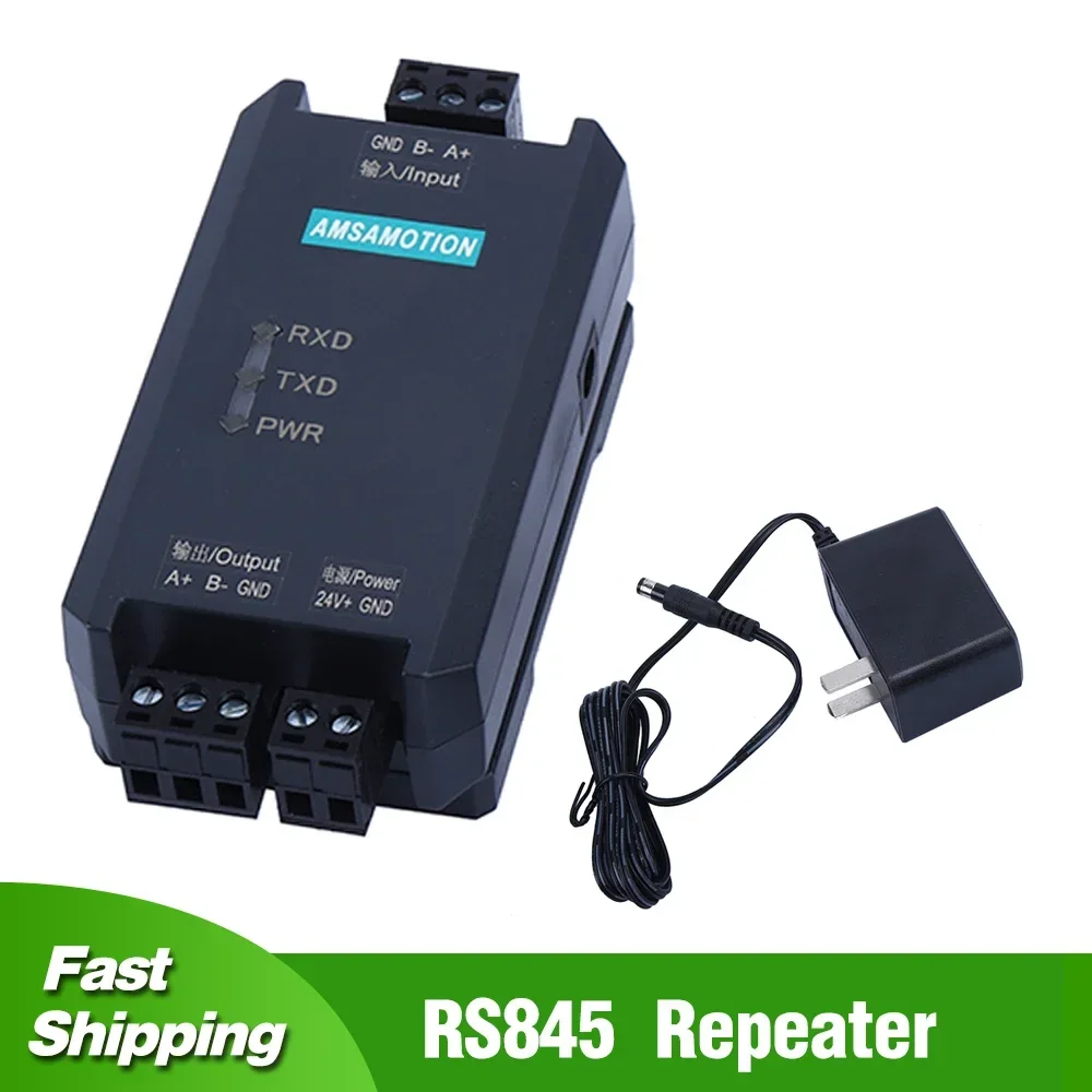 Isolated RS485 Repeater Industrial Grade Amplifier Distance Extender RS-485 External Power Supply