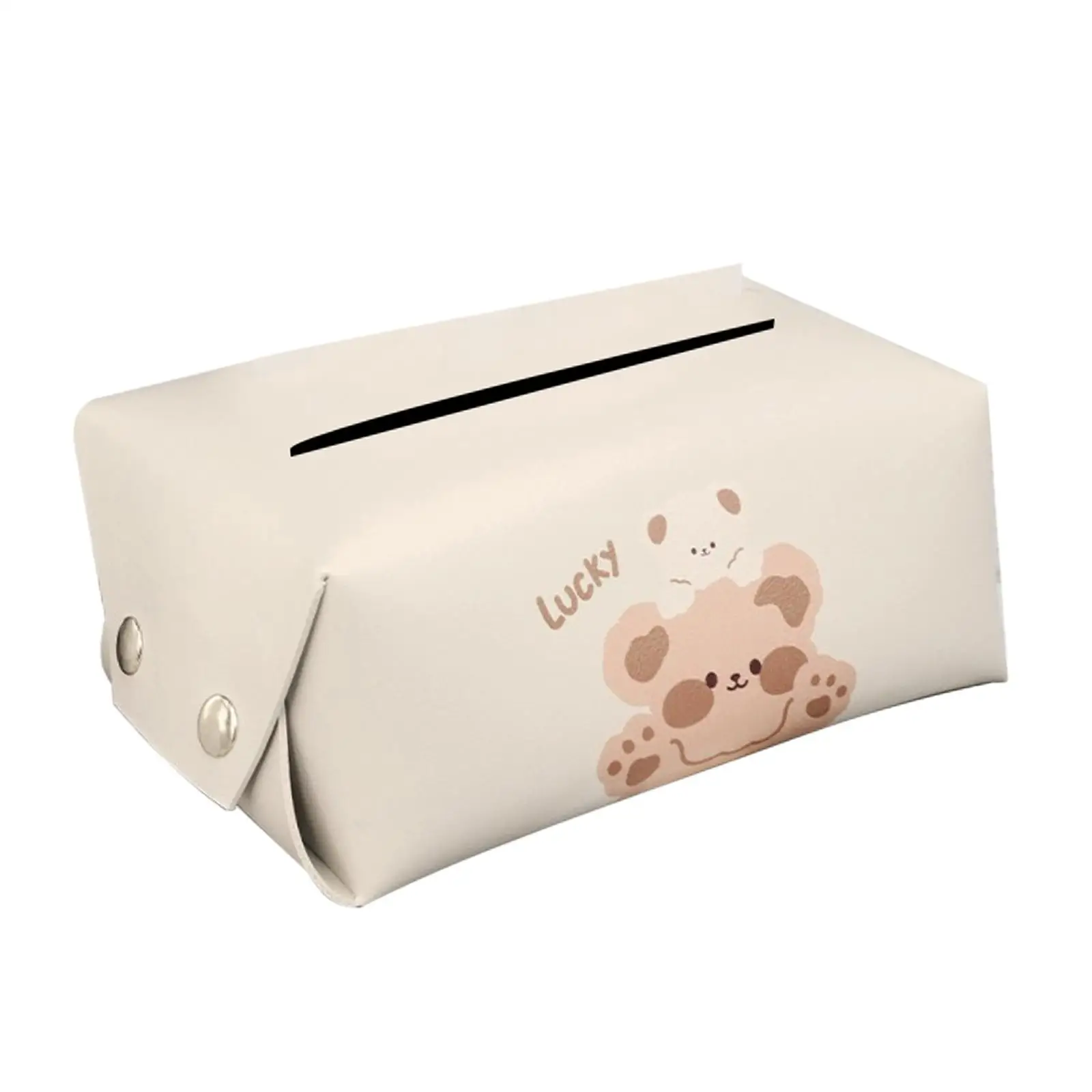 Cute Car Tissue Box Car Napkin Case Rectangular Tissue Box Holder Tissues Box Cover Vehicle Tissue Box PU Leather Tissue Holder