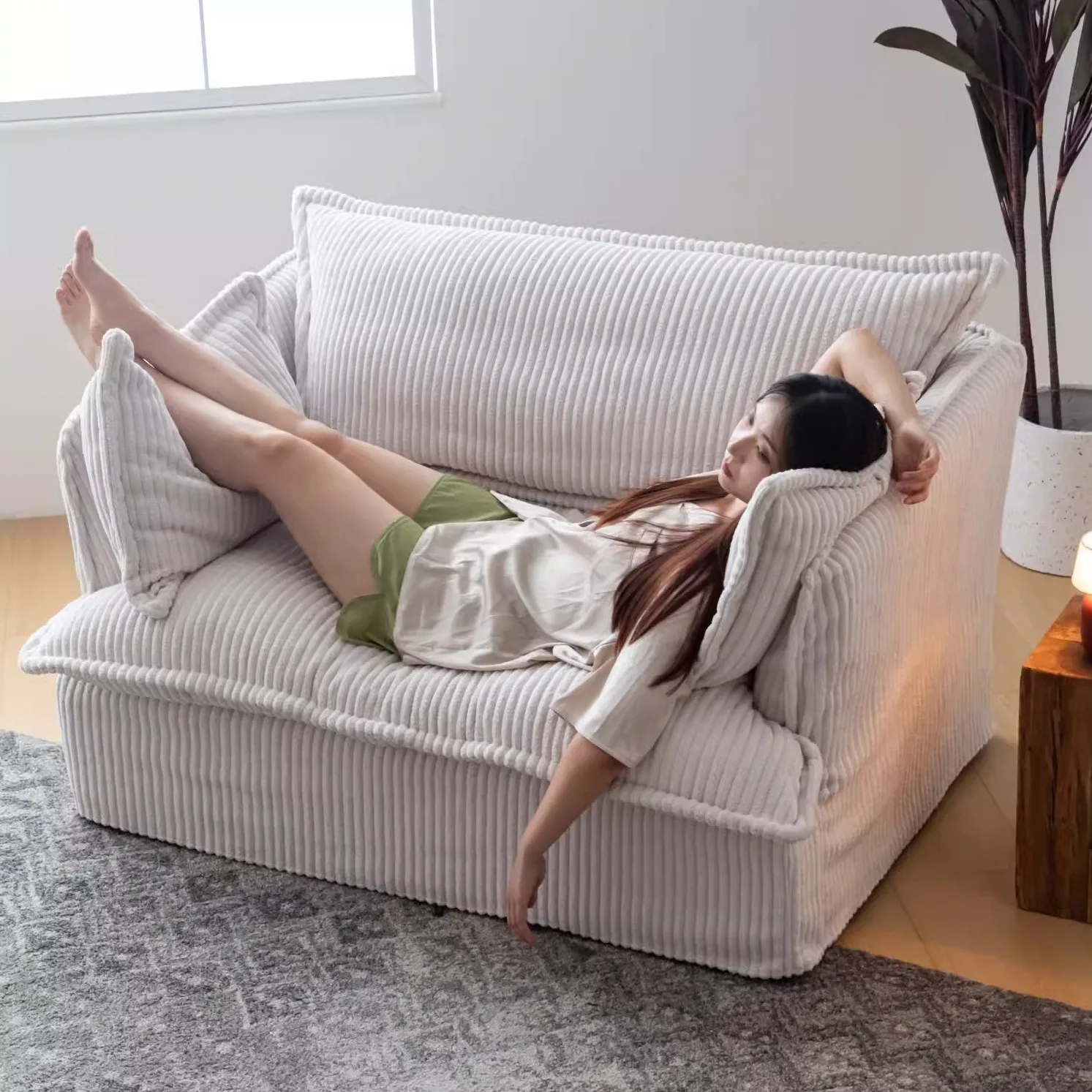 

Customizable Fabric Single Large Sofa