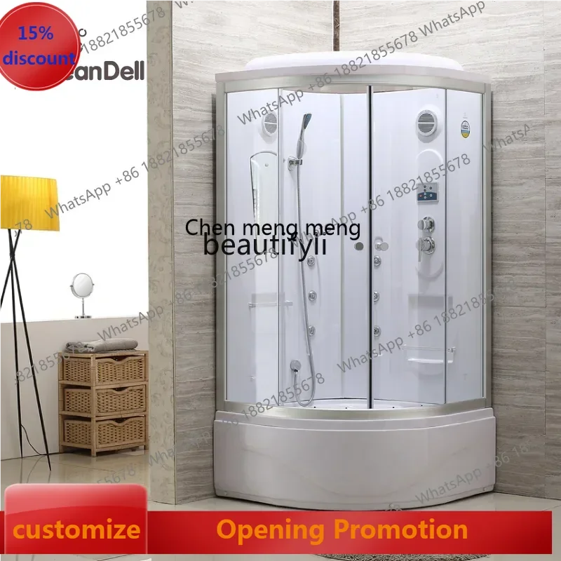 cn8617 ssShower room Glass bathroom Steam arc fan partition Toilet Tempered glass Bath room