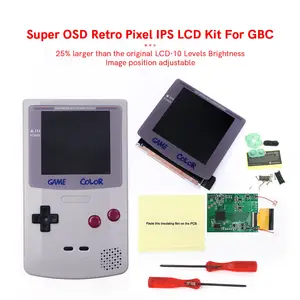 Osdメニューgbc v5 ips LCDラミネートスクリーンキット,レトロピクセル,バックライト付きモード,ゲームボーイカラーgbc用,プリカットシェル付き  - AliExpress 44