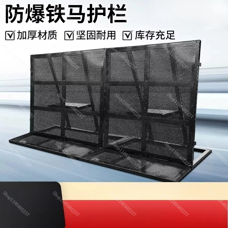 Portable Folding Black Aluminum Crowd Control Barrier for Concert