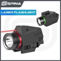 SPINA OPTICS Tactical Universal Red Dot Laser LED Flashlight Sight Combination Suitable For Glock 17 19 18C 24 etc