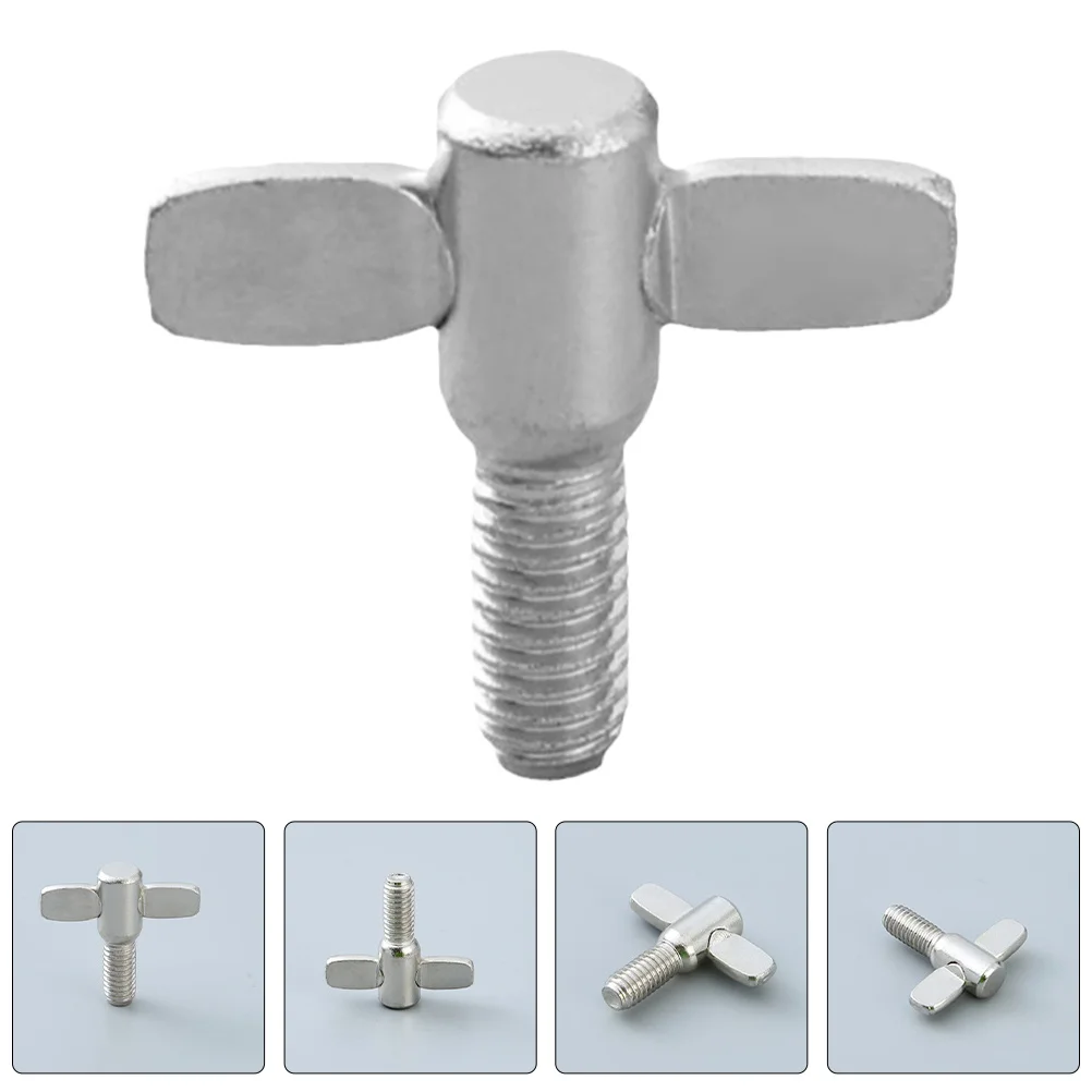 

6Pcs Percussion Instrument Wing Screws Metal Drum Hardware Fixing Nuts for Cymbal Stand Snare Hi-Hat Secure