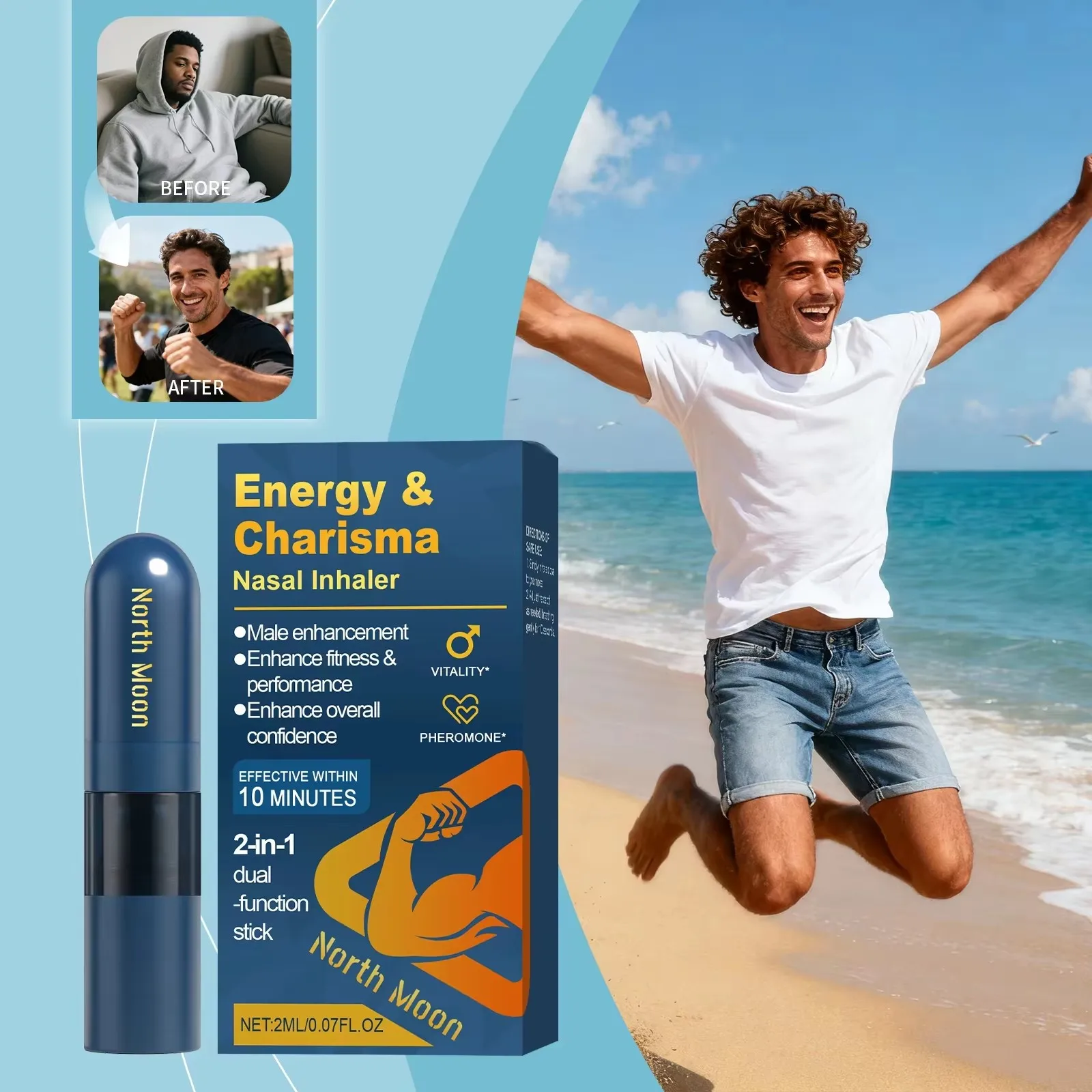 

1/3Pcs Men's Nasal Suction Stick Mild, Nourishing, Cooling and Comfortable Daily Body Care Nasal Suction Stick for Boys-k5*m