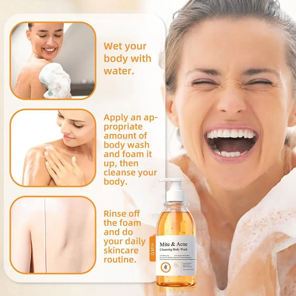 

Brand Oil Control Anti-mite Shower Gel For Soft Smooth Skin Men Women Hydrating Body Mild Body Wash Deep Clean Pore Wash Gel Hot